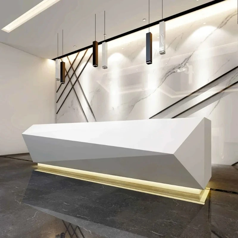 Front desk checkout page paint bar beauty salon reception desk office simple modern consultation welcome desk customization