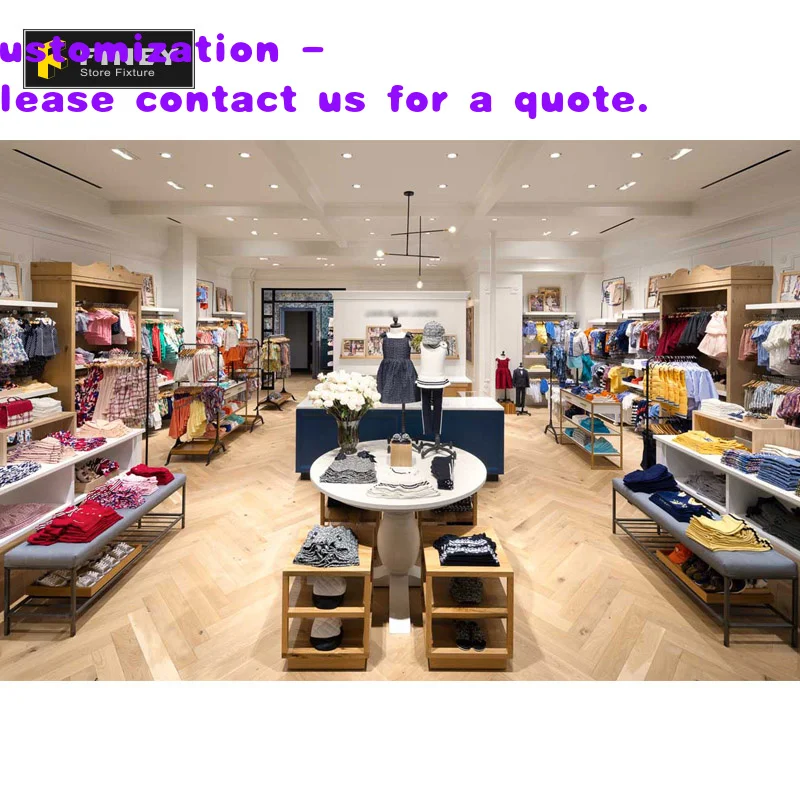 

custom.High Quality Fashion Cloth Store Interior Design Furniture Children's Clothing Store