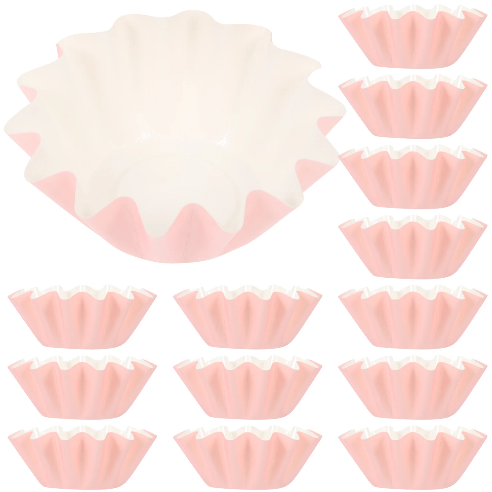 

100 Pcs Yolk Paper Cups Disposable Baking Paper Liners Pink Cupcake Liners Muffin Baking Wrappers Mei Niang Cake Supplies