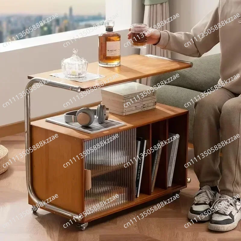 Nordic Removable Sofa Table Magazine Storage Cabinet Multi-functional Bedroom Bedside Table Practical Living Room Furniture