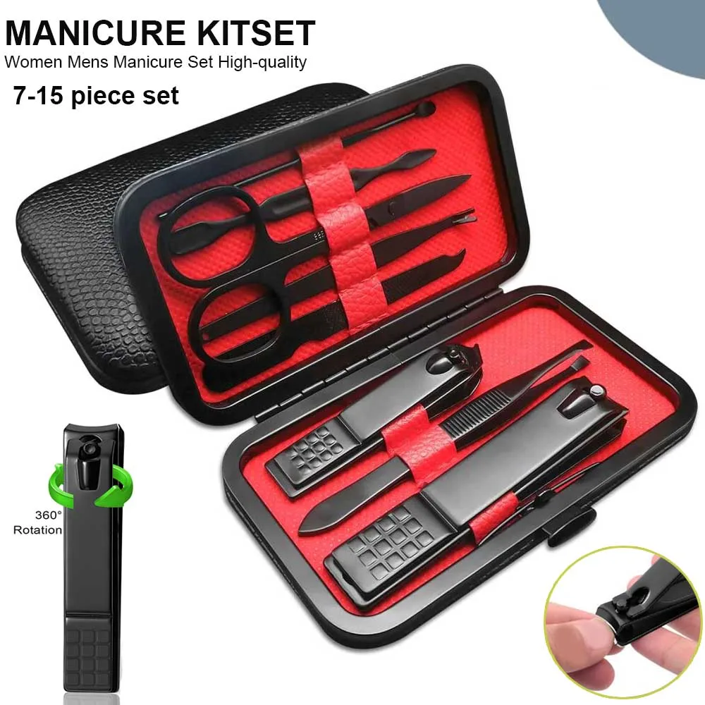 

7-18pcs/set Manicure set Personal Care Tools Accessories Finger and Toe Nail Clippers Kit Professional Manicure Pedicure Kit