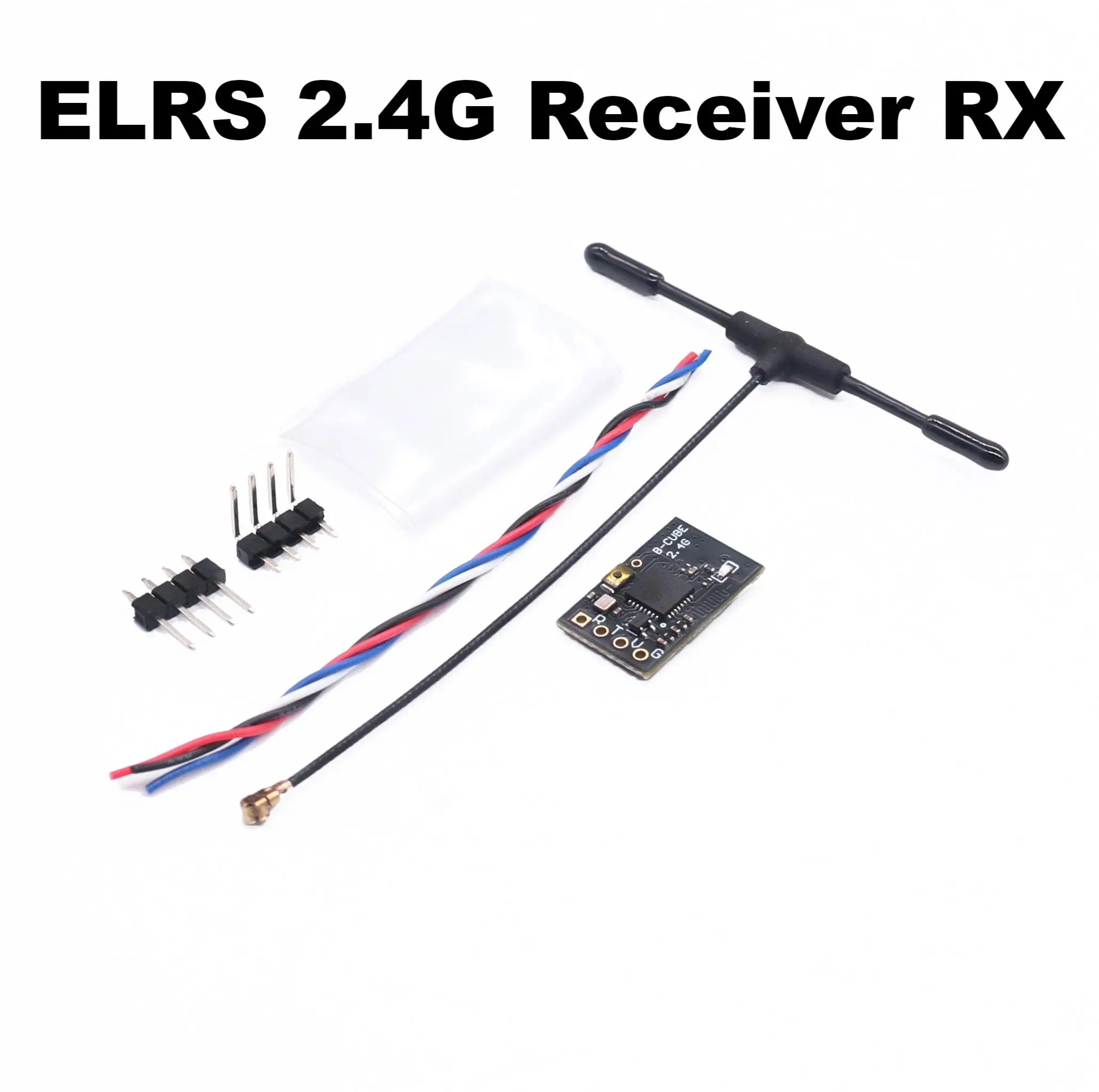 

Приемник HanNiu ELRS 2.4G RX Модель кроссоверного приемника FPV NANO ExpressLRS с антенной типа T Поддержка обновления Wi-Fi Дрон