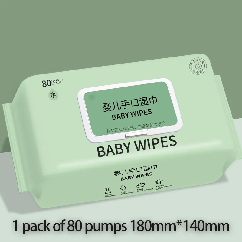 Suitable for babies with 80 pumping large packs of household cleaning hand and mouth wipes