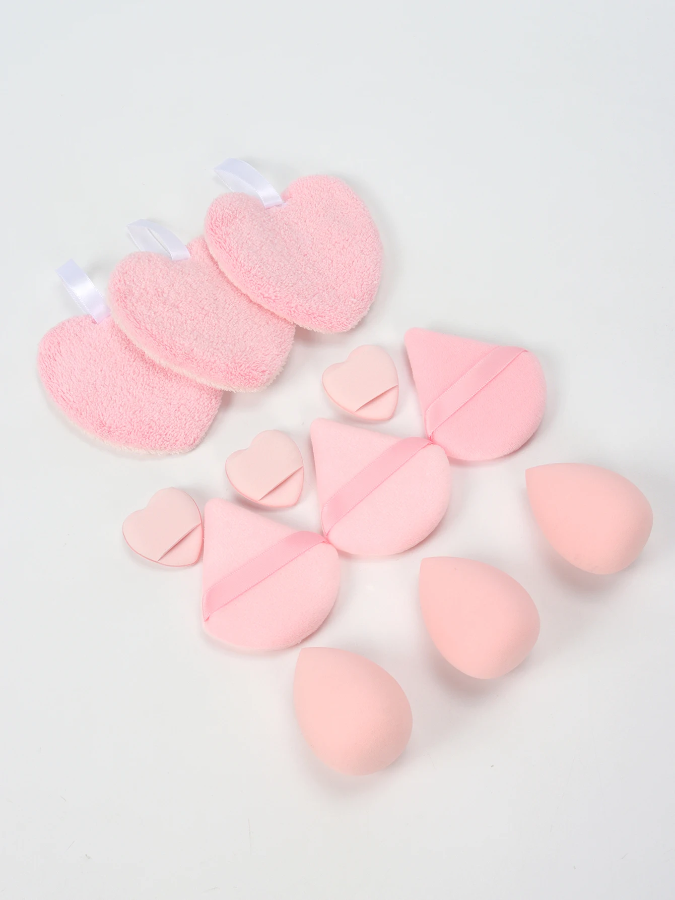 ชุดฟองน้ำทำความสะอาดผิวหน้าและล้างเครื่องสำอาง 12 ชิ้น ใช้ซ้ำได้ ฟองน้ำล้างเครื่องสำอางแบบสองด้าน ชุดเครื่องมือแต่งหน้า