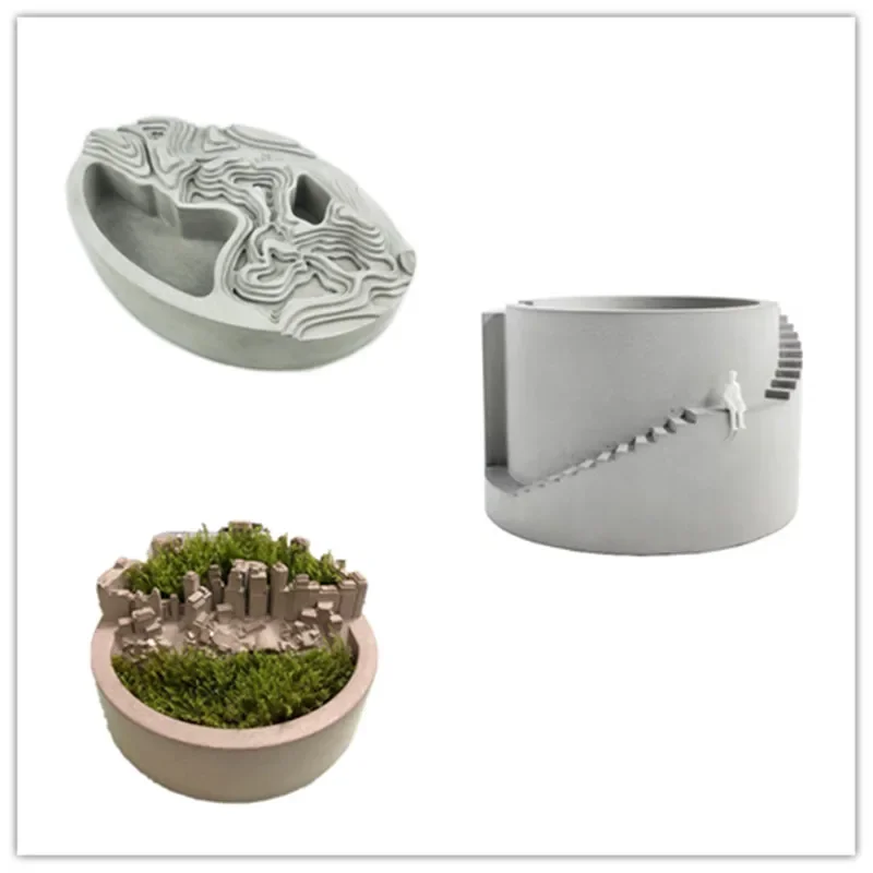 

Concrete Pen Holder Molds, DIY Cement Planter, Ashtray, Vase Making, Silicone Flower Pot Mold, Creative Home Desk Decorating