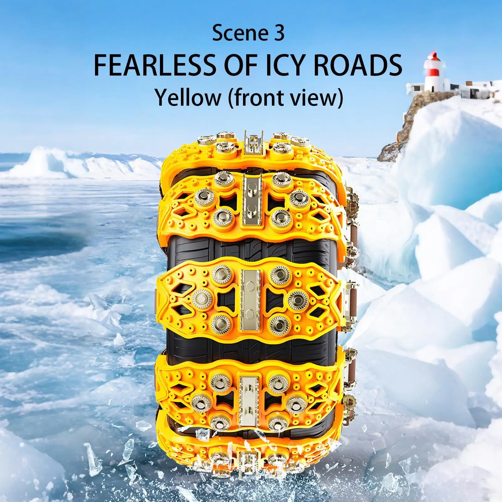 

Снежные цепи для автомобильных шин, противоскользящие сверхмощные тихие шины для пикапов, грузовиков для ледяных зимних пеших прогулок, прицепов для бездорожья