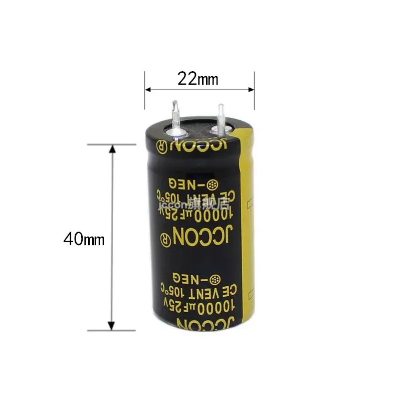 25v10000uf JCCON سميكة القدم كهربائيا مكثف حجم 22x30 22x40 العاكس السلطة