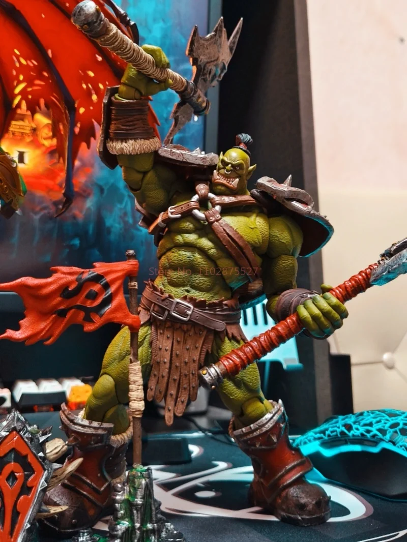 1/10 Movable Action Figure Genuine Adventure World‌ Captain Orc Mercenary Army Kagas 20.5cm Model Collection Ornaments Gifts