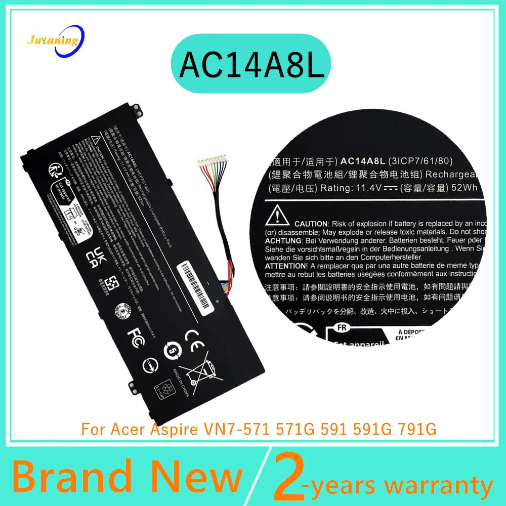 

AC14A8L (3ICP7/61/80) Laptop Battery for ASUS Aspire V15 Nitro VN7-571 VN7-571G VN7-591 VN7-591G VN7-791 VN7-791G 11.4V 52Wh