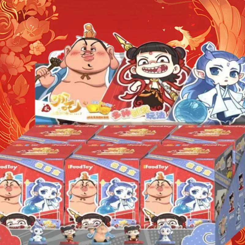

NeZha2 Born Bonds Series Blind Box NeZha Anime Action Figure Guess Bag Cute Doll Mystery Box Collection Model Figurine Toys