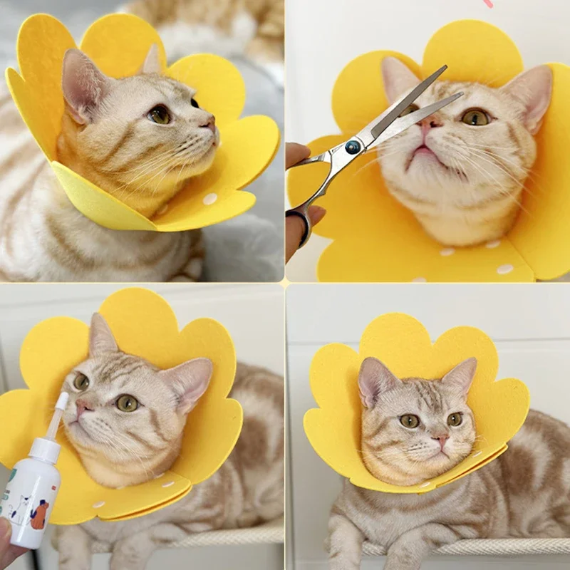 Hunde- und Katzen-Elisabethenhalsband, Schutzhalsband für Haustiere, Anti-Biss-Halsband zur Wundversorgung und Erholung nach Operationen, für die tägliche Anwendung und zur Förderung der Heilung. – Detail 2