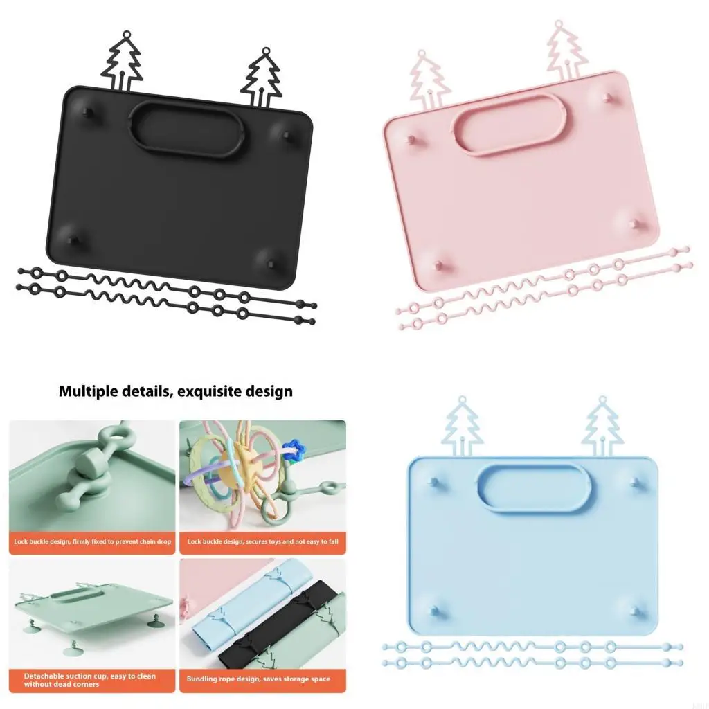 سجادة تغذية الأطفال K8GF مع قاعدة شفط قوية من السيليكون الآمن على الطعام مناسبة لوقت تناول الطعام وساعة اللعب للأطفال الصغار #1