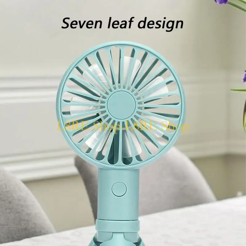 

L8RE USB Charging 3 Wind Modes Cooling Fan with Stable Triangle Stand For Offices