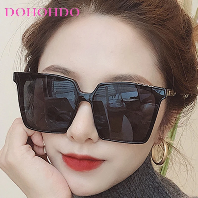 

Fashion Square Frame Sunglasses For Women Luxury Sunglasses UV400 Protection Driving Shades Large Frame All-match Sunglass Men