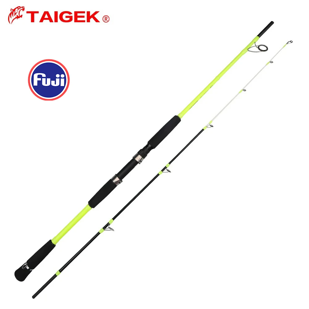 

TAIGEK 1.65m 1.8m 2.1m Solid Tip Jigging Rod Heavy power FUJI Guide Offshore Sea Boat Hard Spinning Fishing sea Pole