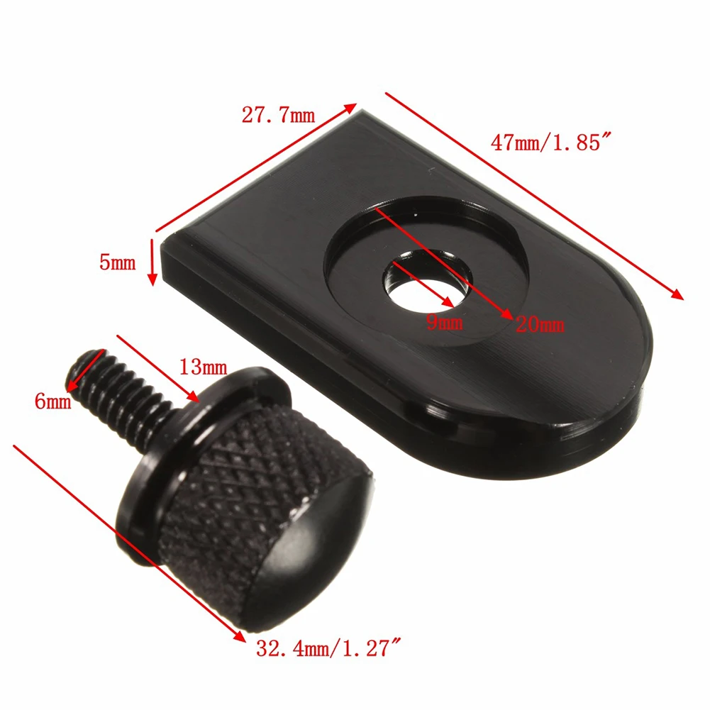 Bracingo Fit For Harley Sportster Touring Softail Dyna CVO Motorcycle Rear Seat Bolt Screw Nut Tab Knob Cover Kit Spacer Pad