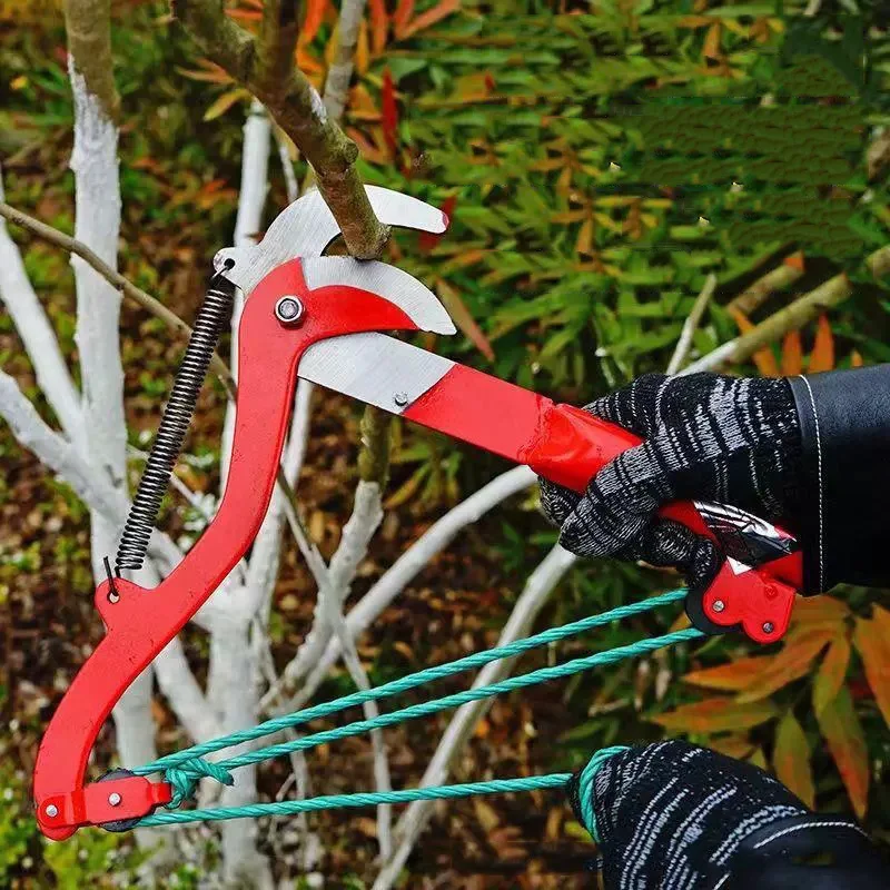 High Altitude Pruning Shears Tree Trimmer Branches Cutter Garden Pruning Scissor Pick Fruit Tool with Rope Useful Shear Loppers