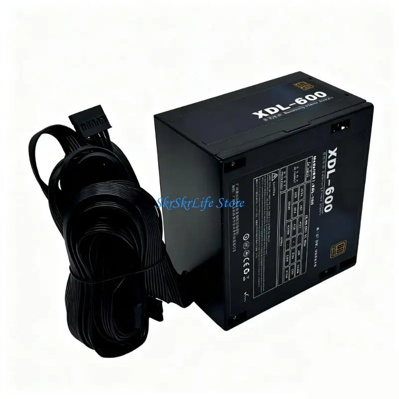 E65E 600 واط مصدر طاقة الكمبيوتر للتعدين، مزود طاقة مزدوج GPU 24Pin #4