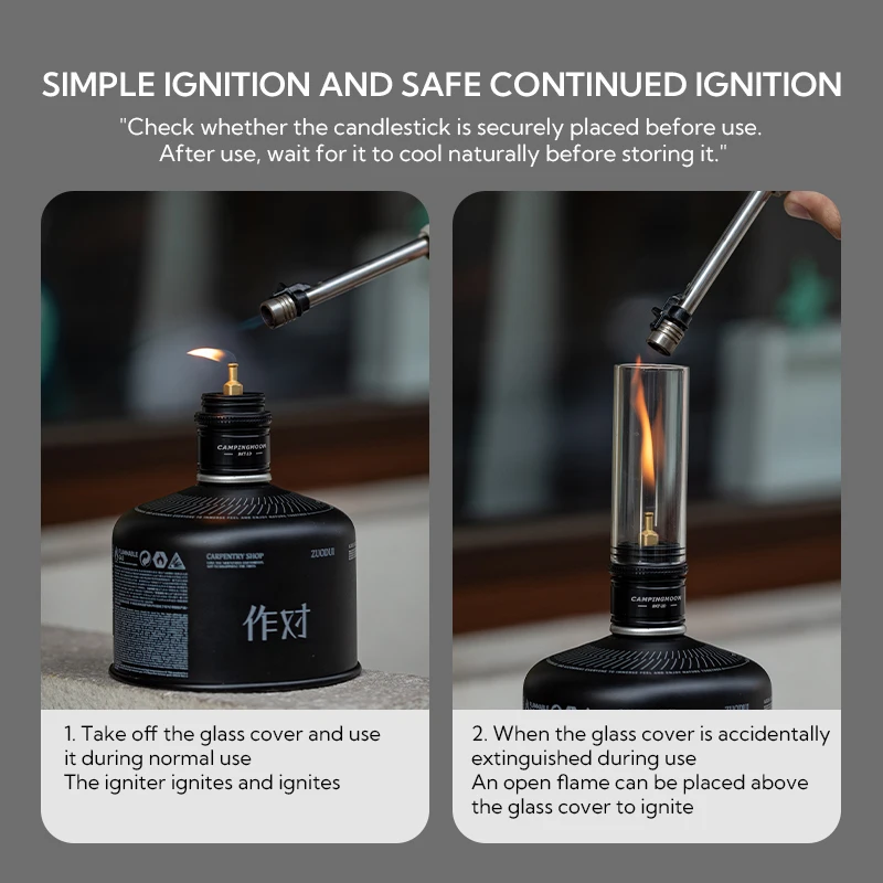 CAMPINGMOON Atmosphere Candle Light Set Equipped with Inflatable Aluminum Can Outdoor Camping and Barbecue Atmosphere Light