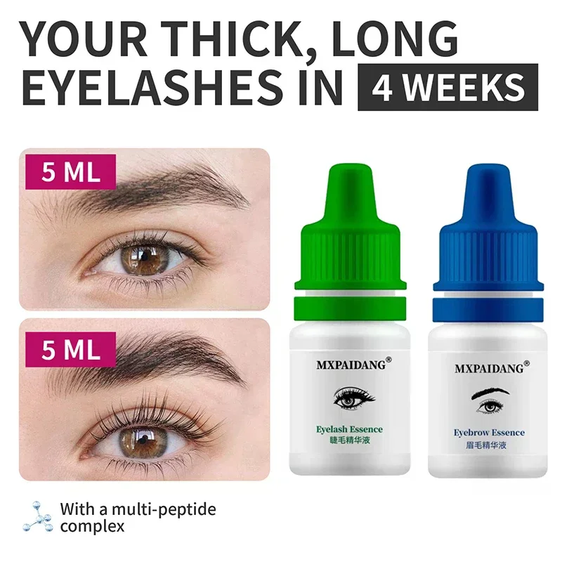 Suero de crecimiento rápido de cejas, producto antipérdida para el crecimiento del cabello de pestañas, previene la calvicie, maquillaje de cejas alargado más grueso y completo