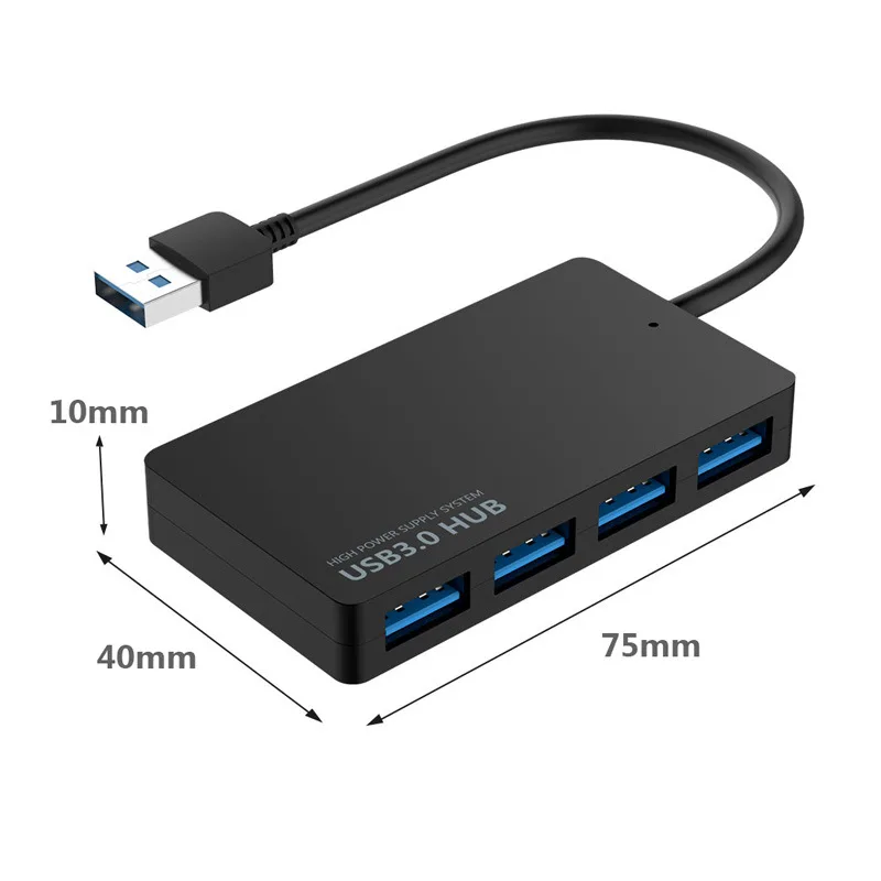 USB Hub USB 3.0 4 PORT Type C HUB High Speed Data Cable Convertor Adapter Support Multi Systems Plug and Play USB Adapter