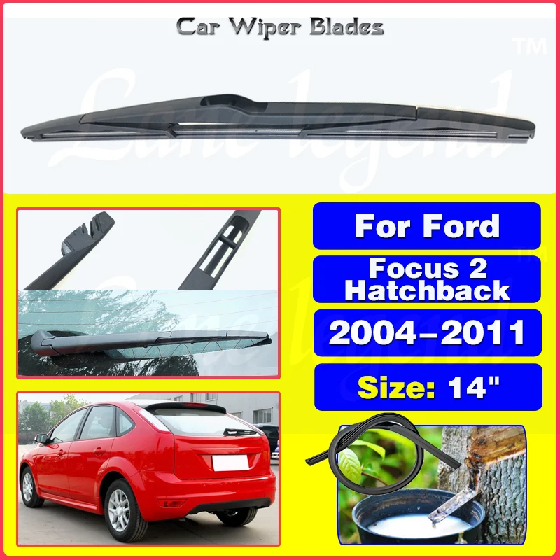 

14" Rear Wiper Blade For Ford Focus 2 Hatchback MK2 2004 - 2011 Windshield Windscreen Window Brush Car Accessories 2009 2010