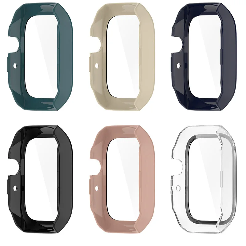 Glass+cover For Mibro Watch T2 Straight Edge All-Around Screen SmartWatch Protector Hard PC Bumper Watch Accessories