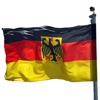 German Deutschland Flying Banner with Metal Eyelets Germany National Emblem Flag Polyester Hanging Germany National Emblem Flag