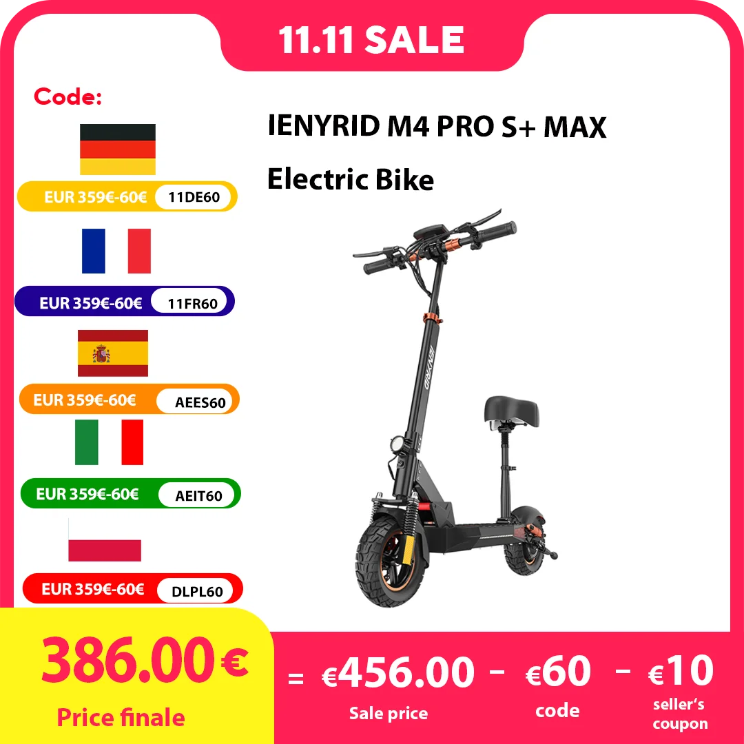 Ienyrid m4 pro s max Elektro roller 800w Motor 45 km/h Höchst geschwindigkeit 48V 20ah Batterie 10