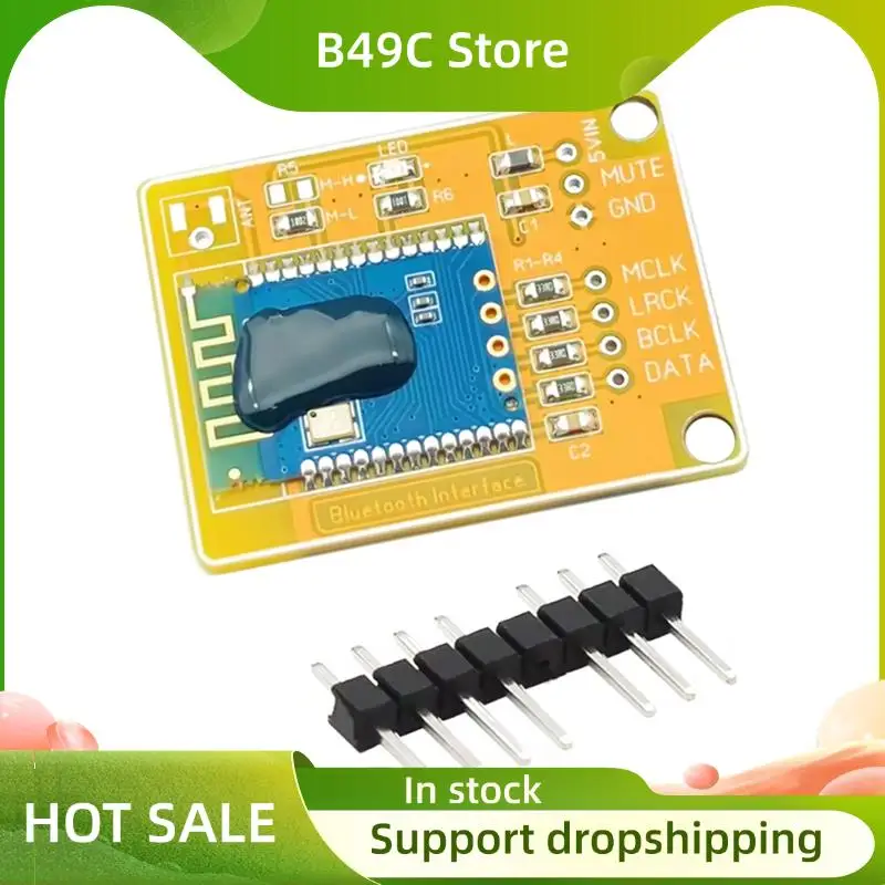 

B49C NM4472 Плата декодера Bluetooth, выходная сигнал IIS, совместимая с USB-картами Amanero и XMOS