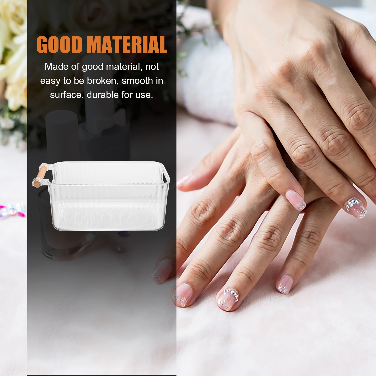 

Soak Off Soaking Container Manicure Hand Softening Cuticle Removing Nail Polish Gel Polish Durable Smooth Surface Home Salon Use