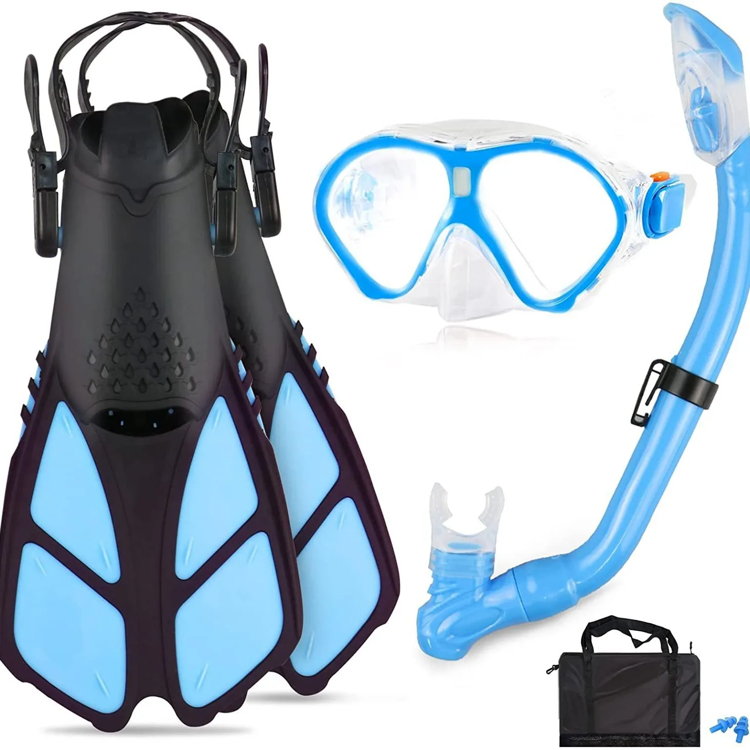 Children's diving goggles full dry snorkel children's fins frog shoes snorkeling three-piece diving set