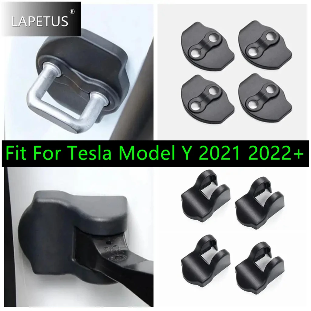 Car Door Lock + Stop Check Rust Waterproof Protective Cover Plastic For Tesla Model Y 2021 2022 2023 Accessories Protection Kit