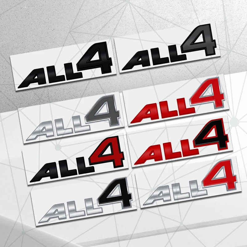 3D Auto métal ALL4 Badge voiture coffre arrière emblème autocollant LOGO décor pour R58 R55 R56 R59 F60 F56 R57 F57 F54 F55 PACEMAN Clubman