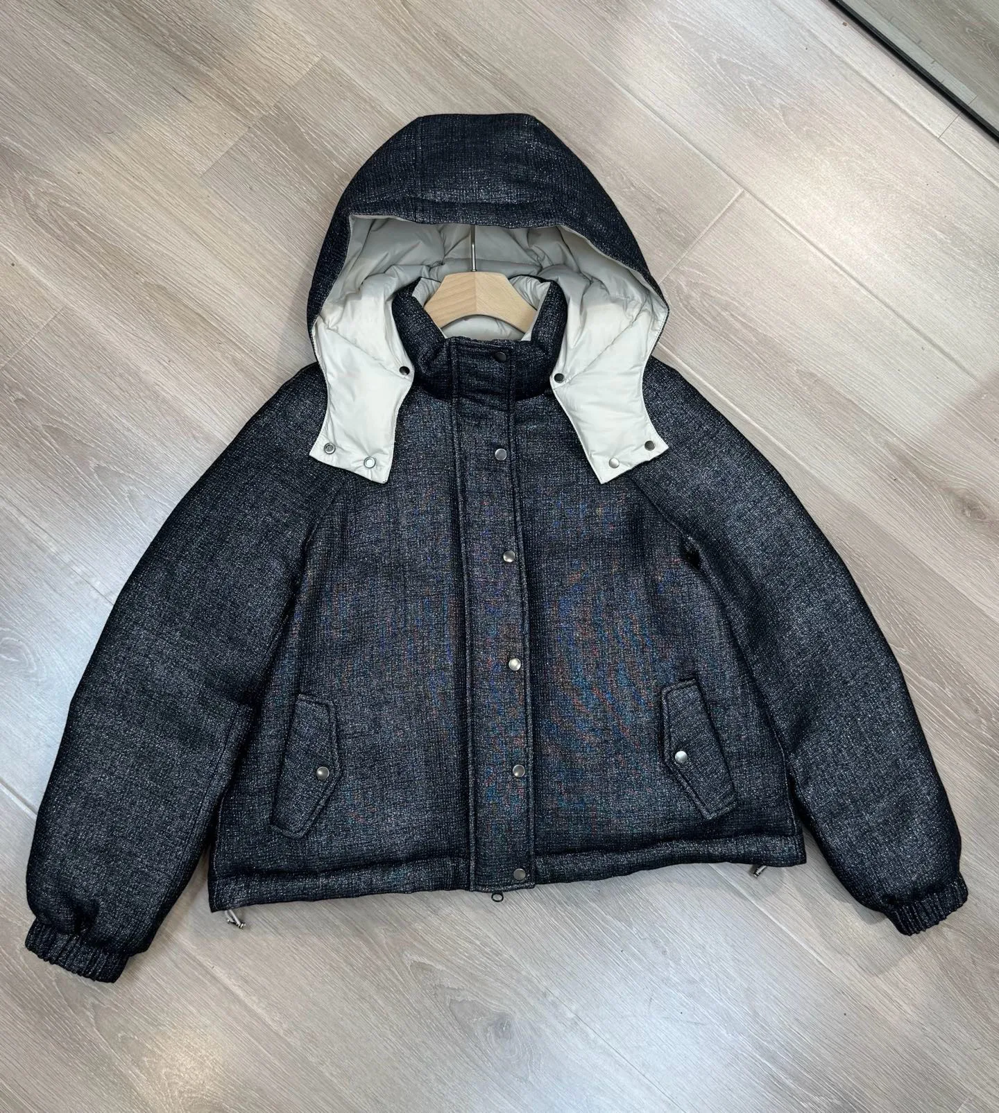 2026 Autumn Winter New Hooded Zipper Goose Down Short Down Jacket, Thickened Warm Casual Jacket