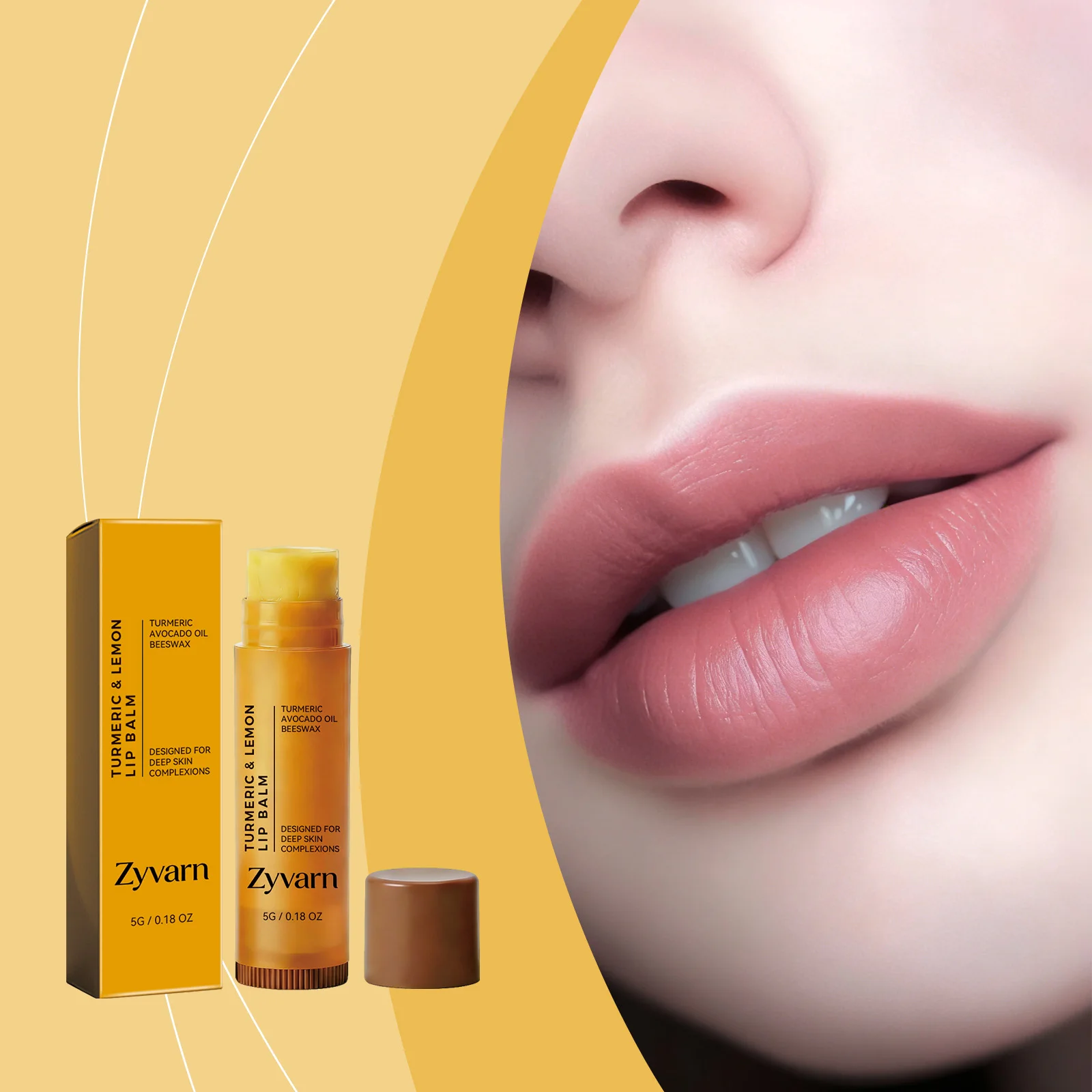 Lemon Ginger Lip Balm Turmeric Remove Dark Melanin Exfoliating Lasting Nourish Fade Lines Brightening Sleep Lip Mask Moisturizer
