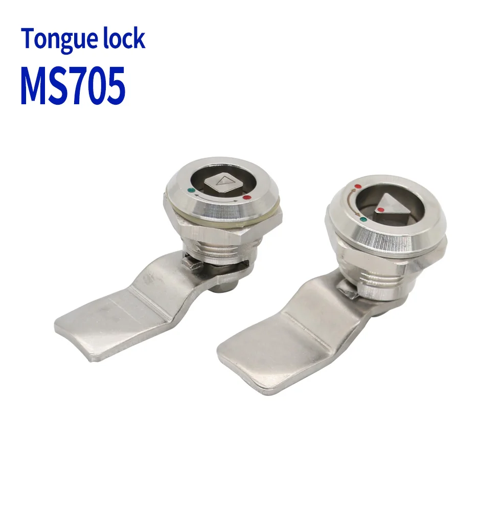 MS705 triangle four corner with red and green dot cylindrical lock high-speed train 304 stainless steel lock