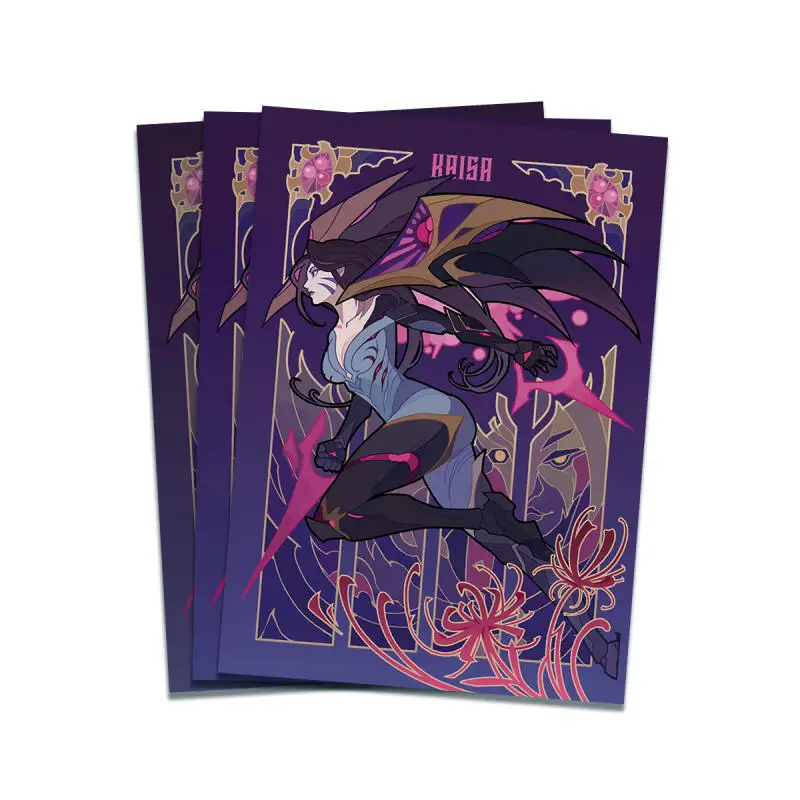 48 stks/set Runen Battlefield Dochter van de Leegte Kai'Sa Kaart Mouw PTCG Anime Game Collection Card Beschermhoes Speelgoed 66*92mm