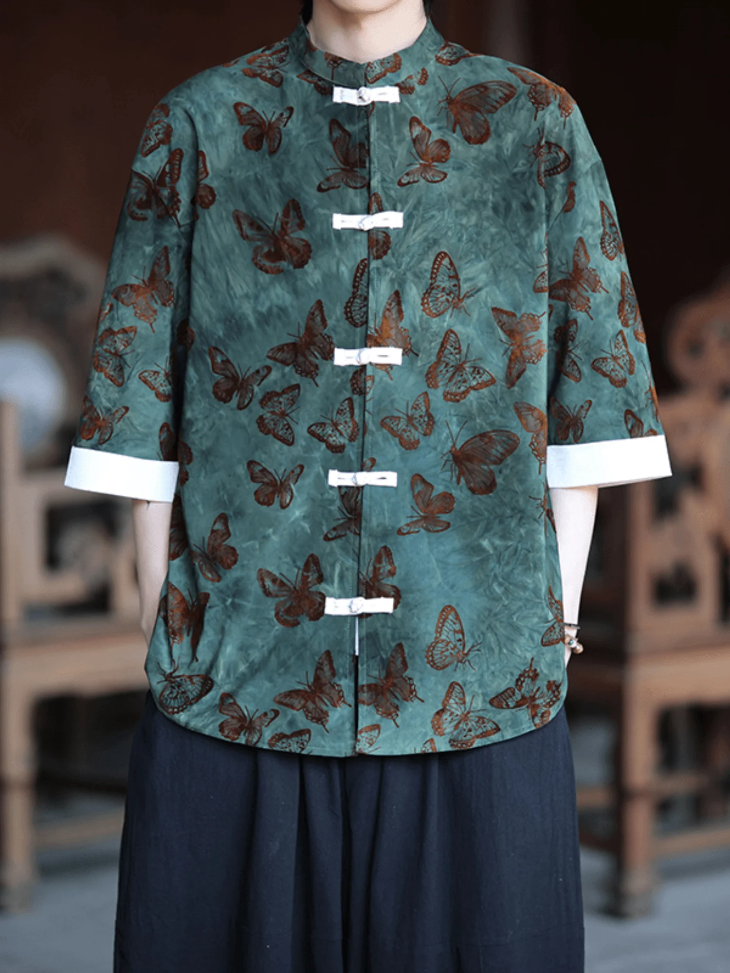 

Ретро-футболка с эффектом окрашивания, летняя модная одежда в стиле Тан, топ Ханьфу в стиле феи, свободная одежда с принтом для женщин