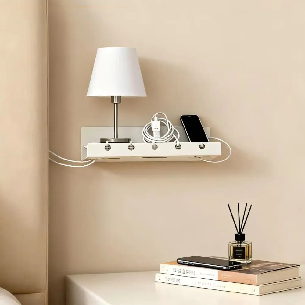 No Drilling Required Cable Management Tray Spacious Design Wear-resistant Under Desk Cable Organizer Sturdy Under-Desk Mount