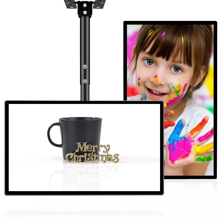 55Inch Double Sided Hanging Lcd High Brightness Window Facing Display Signage Screen Advertising Machine