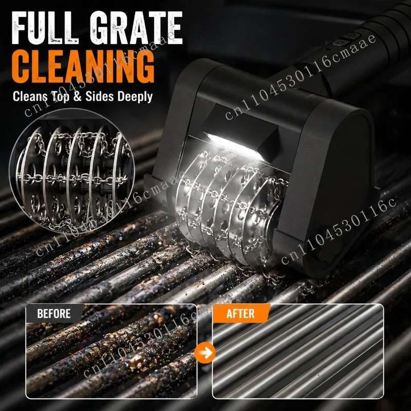 New Electric BBQ Grill Cleaning Brush Portable Rechargeable Camping Outdoor BBQ Grill Handheld Electric Roller Brush