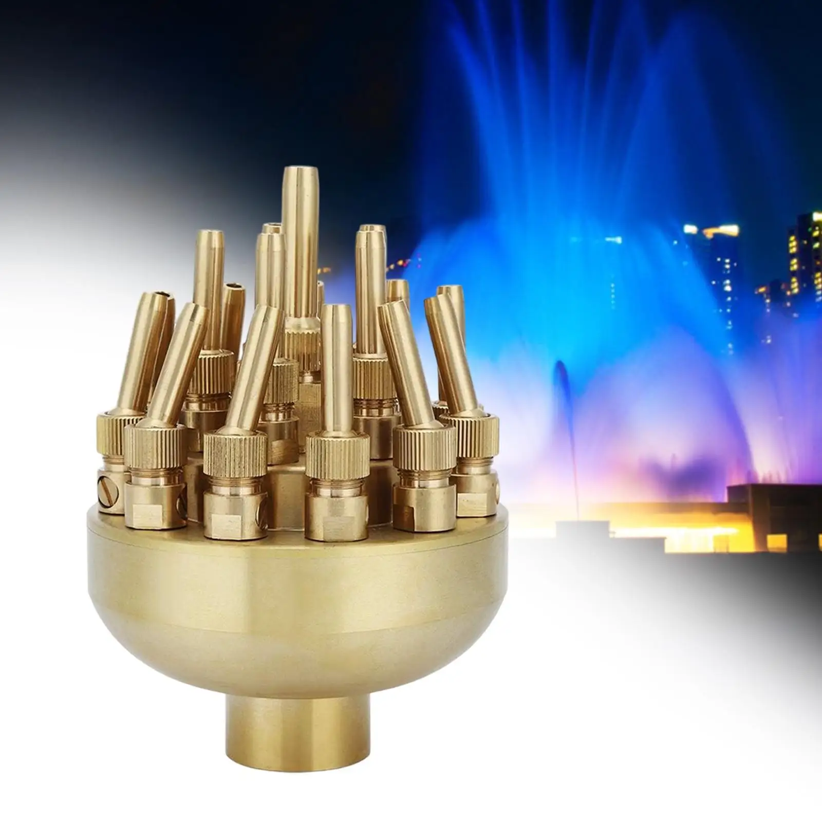 

1 inch Fountain Nozzle Sprayer Pond Fountain Spray Sprinkler Head Adjustable for Garden Home Pond Musical Fountain Plaza Decor