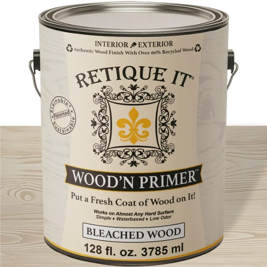 Wood'n Primer Verf het en vlek het Roestvrij houtvezelverf Gebleekt hout XLarge voor binnen- en buitenkant Houten oppervlakken Pr