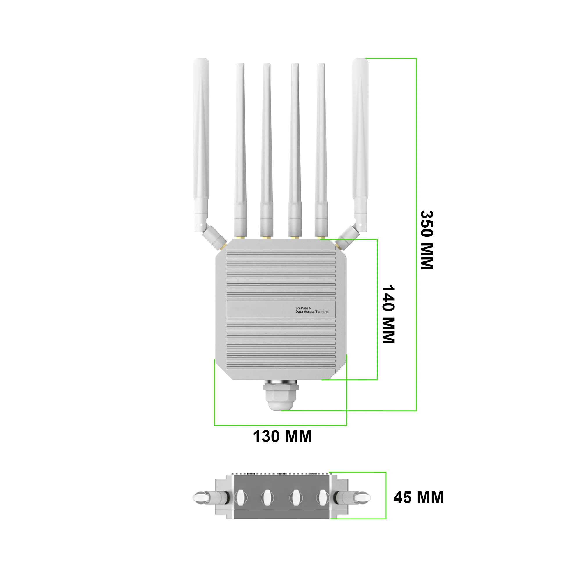 CP520 IPQ5018 5g Dual Band NR SDX75 Wireless Wifi 6 POE 2.5G Wan Dual Sim T-mobile Cellular Router With Sim Card Slot Outdoor