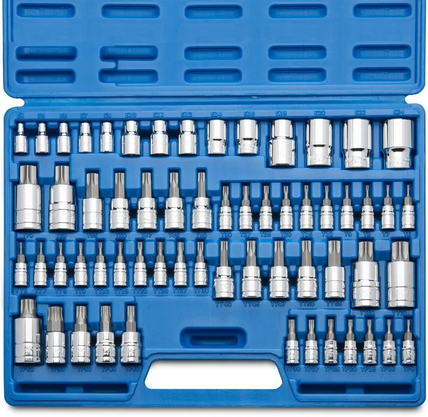 

60-Piece Torx Bit Socket Set with External Sockets, S2 & CrV Steel for Supreme Torque