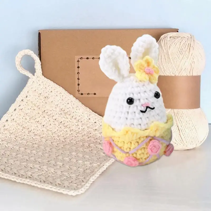 Animal Knitting Kit Crochet Kit Beginner Step-By-Step Video Tutorials Art Craft Crochet Kit Beginners Family-Friendly Home