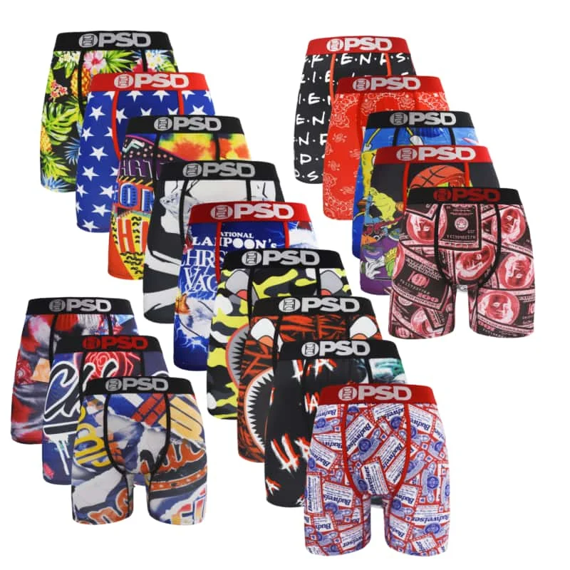 Sexy Print Men Underwear Boxer Cueca Male Panty Lingerie Men Underpants Panty Boxershorts S-XXL