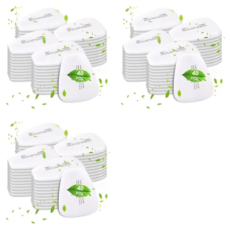 A96T 120PCS 5N11 Respirator Filter Cotton, Replacement Particulate Filter Cotton For 6200, 6502, 7502, 6800, And FF402 Series