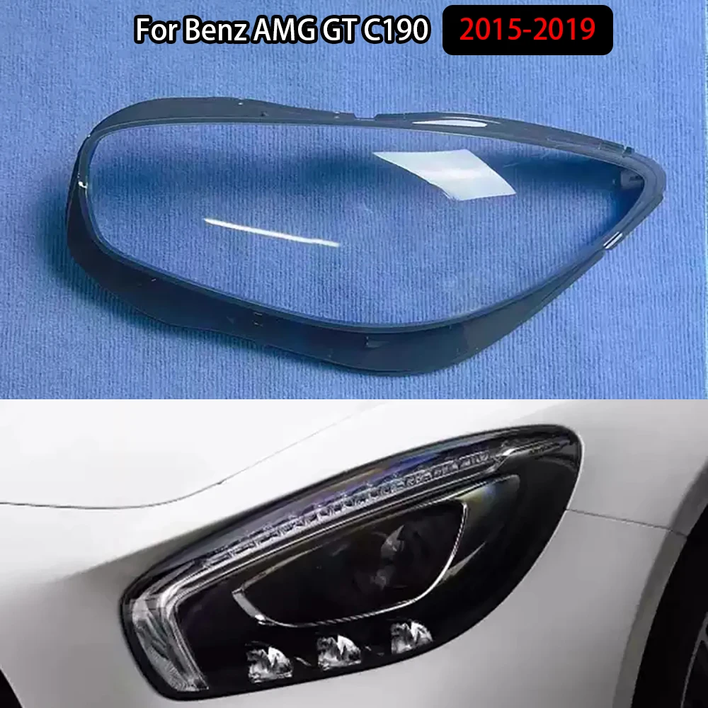 For Benz AMG GT C190 2015-2019 Headlamp Cover Transparent Headlight Shell Lens Plexiglass Auto Replacement Parts